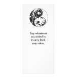 Scrolling Yin Yang Symbol (black) Customized Rack Card