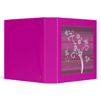 Scrolls to ground fushia flowers - 3 ring binder