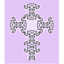 Scrolly Celtic Cross Frosted Background Cutout Photo Cut Out