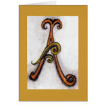 "Scrolly Letter A" Greeting Card