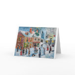 Scrooge A Christmas Carol winter snow scene ghosts Greeting Cards