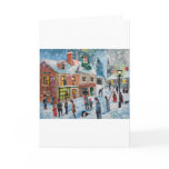 Scrooge A Christmas Carol winter snow scene ghosts Cards