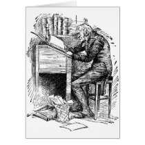 Scrooge at His Desk cards