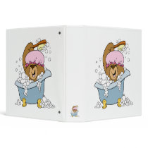 Scrub a Dub Bath Time Bear Vinyl Binder