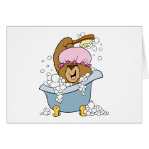 Scrub a Dub Bath Time Bear cards by doonidesigns Scrub a Dub Bath Time Bear cards