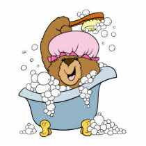 Scrub a Dub Bath Time Bear Photo Cut Outs