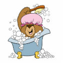 Scrub a Dub Bath Time Bear photo sculptures