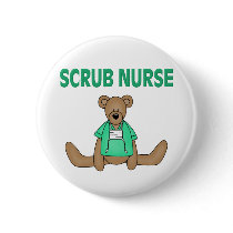 Scrub Nurse Bear Buttons