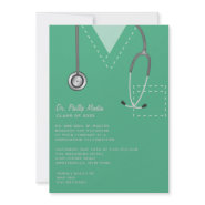 Scrubs Green Medical Graduation Invitation zazzle_invitation