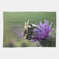 Scruffy Old Bee macro kitchen Tea towel american mojo kitchen towels