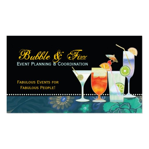 Scrumptious Cocktails Event Planning Business Card