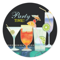 Scrumptious Cocktails Party Invitation Stickers sticker