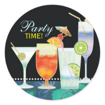 Scrumptious Cocktails Party Invitation Stickers stickers
