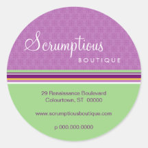 Scrumptious Purple and Green Address Sticker