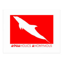 Scuba - Aquaholics Anonymous postcards