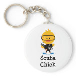 Scuba Chick Keychain