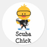 Scuba Chick Stickers