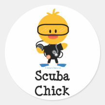 Scuba Chick Stickers