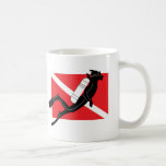 SCUBA Dive Flag With Male SCUBA Diver Coffee Mug