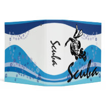 Scuba Diver Abstract Binder