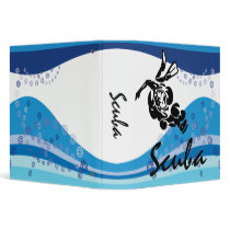 Scuba Diver Abstract Binder by stationeryshop Scuba Diver Abstract Binder