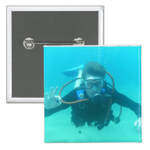 Scuba Diver Button