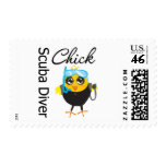 Scuba Diver Chick postage