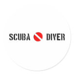 Scuba Diver Cool design! Round Stickers