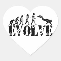 Scuba Diver Diving Evolution Sports Art Heart Sticker