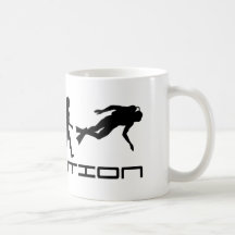 Scuba Diver Diving Water Sport Evolution Art Mug