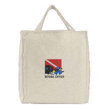 SCUBA Diver Embroidered Bag