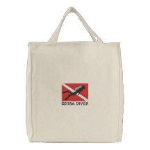 SCUBA Diver Embroidered Bag