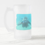 Scuba Diver Frosted Beer Mug