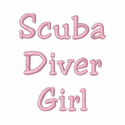 Scuba Diver Girl Embroidered T-shirt Scuba Diver Girl Embroidered T-shirt