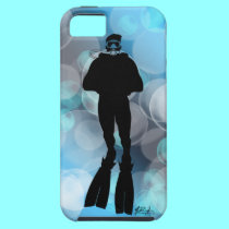 Scuba Diver in Bubbles iPhone 5 Case casemate cases