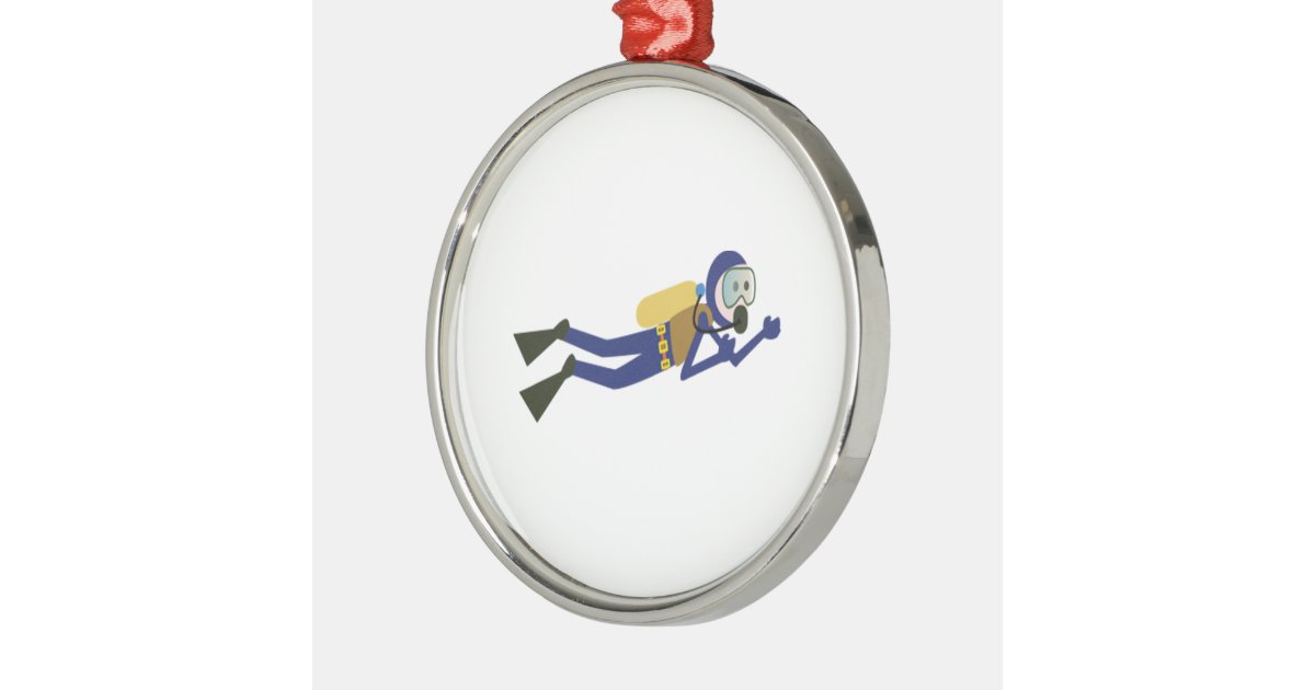 Scuba Diver Metal Ornament Zazzle