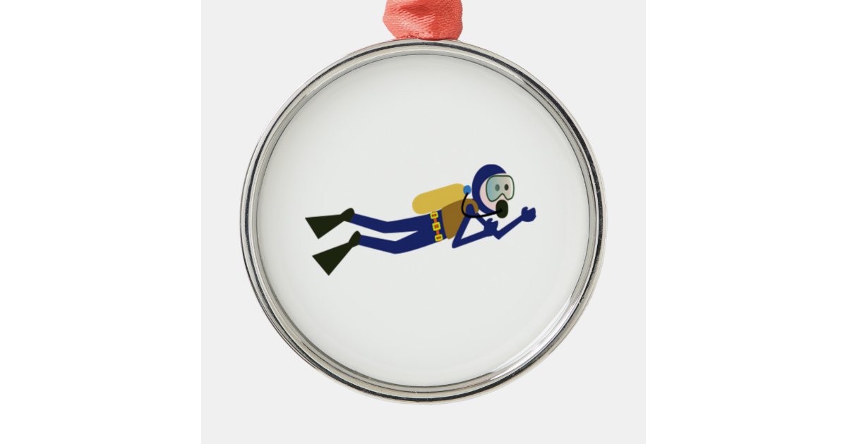 Scuba Diver Metal Ornament Zazzle