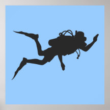 Scuba Diver Print