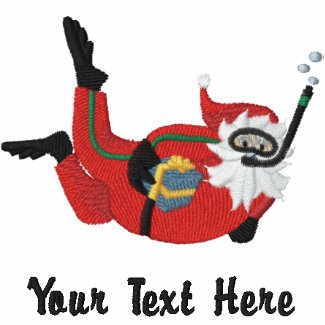 Scuba Diver Santa embroideredshirt