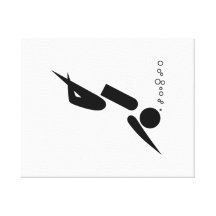 Scuba Diver Stretched Canvas Prints