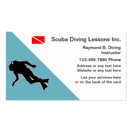 Scuba Diving Business Cards Zazzle