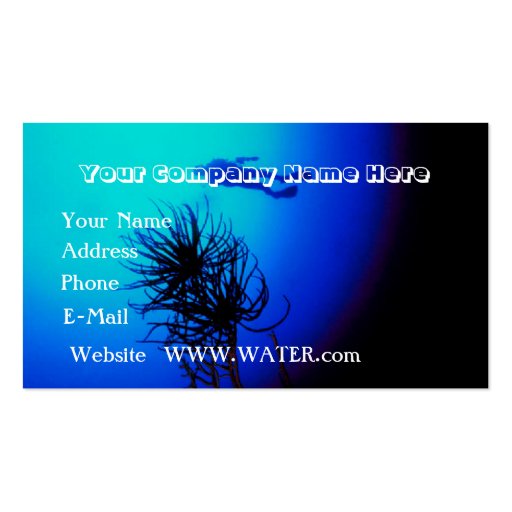 Scuba Diving customizable Business Card Templates (front side)