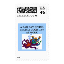 scuba diving design postage