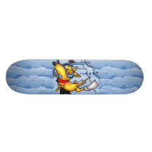 Scuba Diving Dog Custom Skateboard