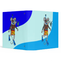 Scuba Diving Mouse Vinyl Binders