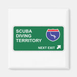 Scuba Diving Next Exit Fridge Magnets