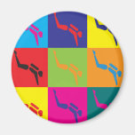Scuba Diving Pop Art Magnet