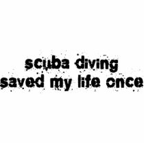 Scuba Diving Saved My Life Once photo sculptures