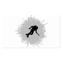 Scuba Diving Scribble Style Business Cards