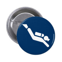 Scuba Diving Symbol Button